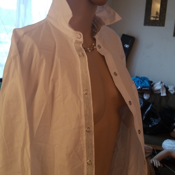 Nwts Zara Long White Button Down - Picture 2 of 7